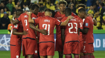 Selección de Ecuador antes del partido con Brasil, el 6 de septiembre de 2024.