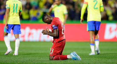 Moisés Caicedo luego de la derrota de Ecuador ante Brasil, por la Fecha 7 de Eliminatorias, el 6 de septiembre de 2024.