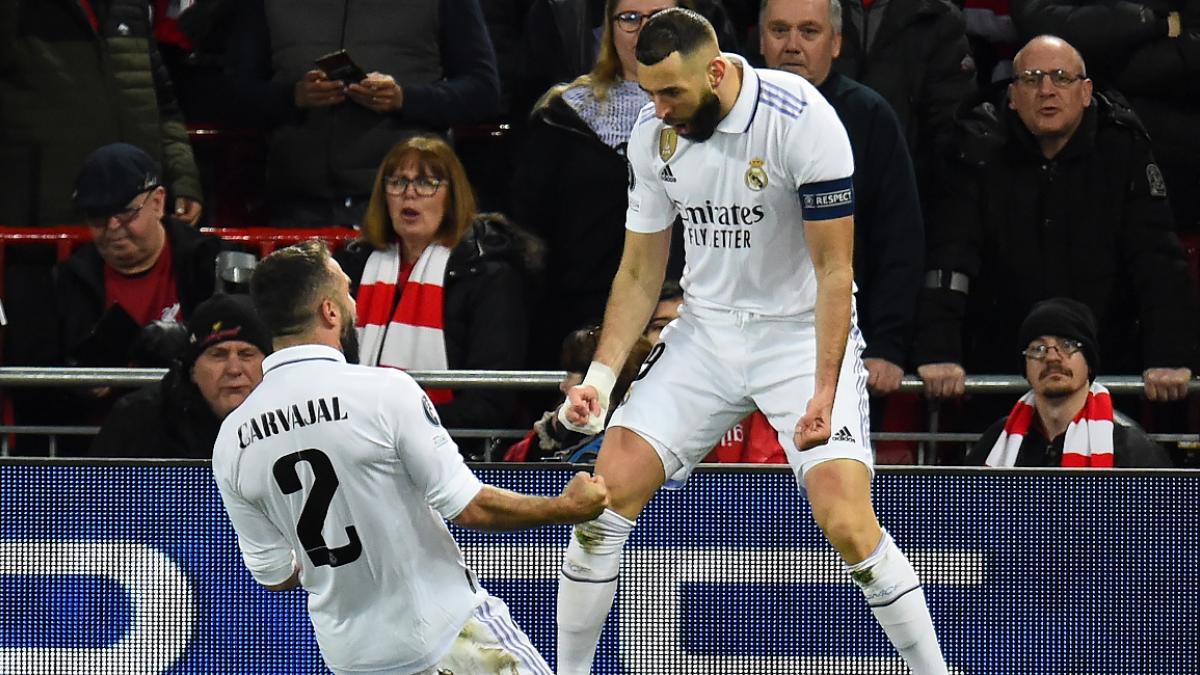 El Real Madrid remonta y golea al Liverpool en Anfield